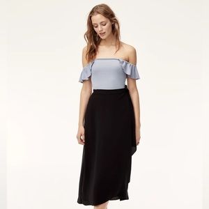 Aritzia Wilfred Maeva Bodysuit in Light Blue